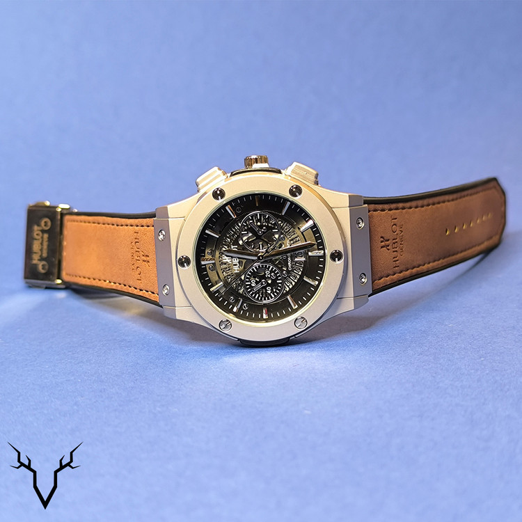 ساعت هابلوت صفحه اسکلتون استیل Hublot Big Bang