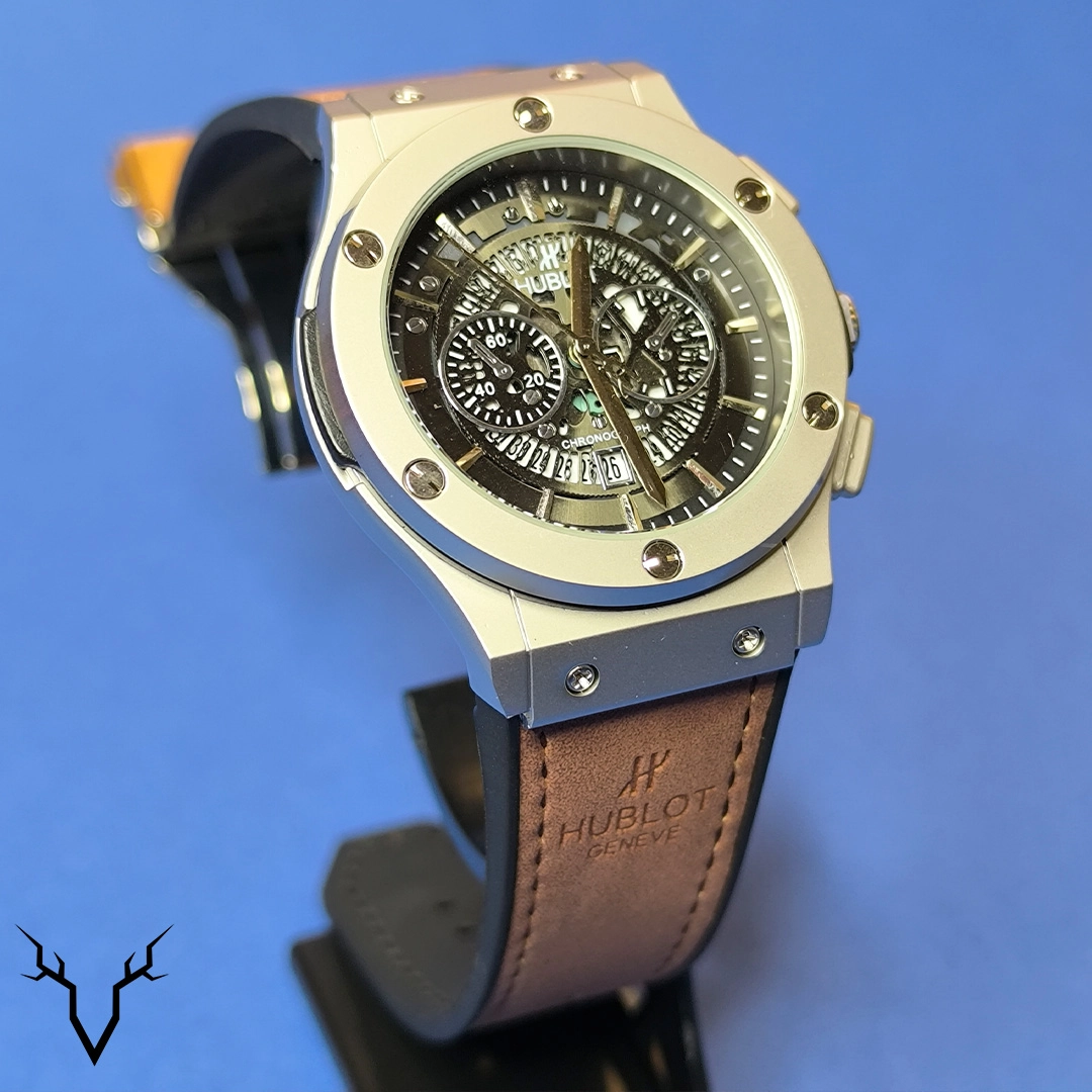 ساعت هابلوت صفحه اسکلتون استیل Hublot Big Bang